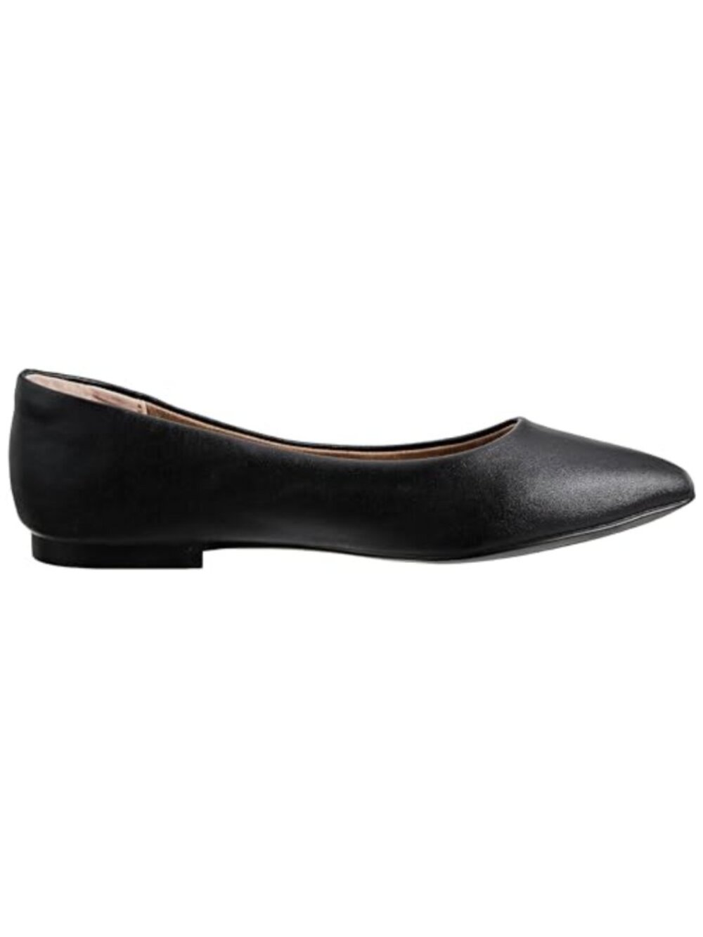 Women's Pointed-Toe Ballet Flat, Faux Leather, Memory Foam, Slip-On - Picture 6 of 6